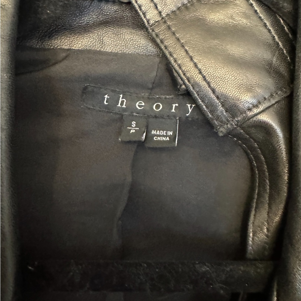 Theory butter soft leather moto jacket